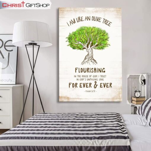 I Am Like An Olive Tree Flourishing In The House Of God Wall Art Canvas