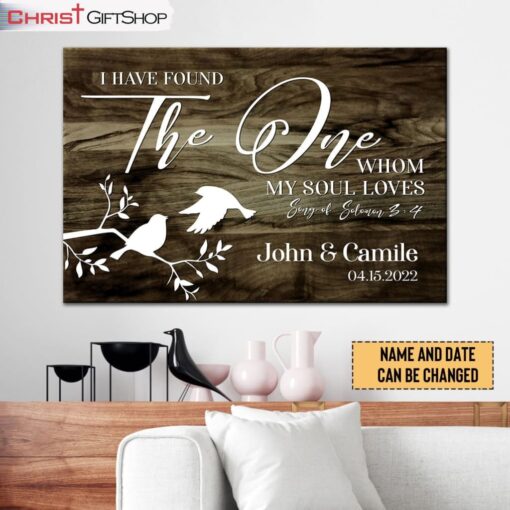 I Have Found The One Whom My Soul Loves Wall Art Personalized Custom Wall Art