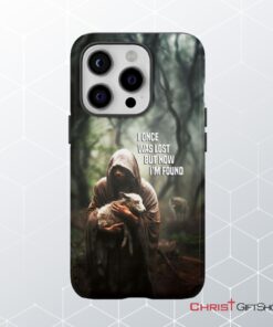 I Once Was Lost But Now I'm Found, Jesus And Lost Sheep Phone Case