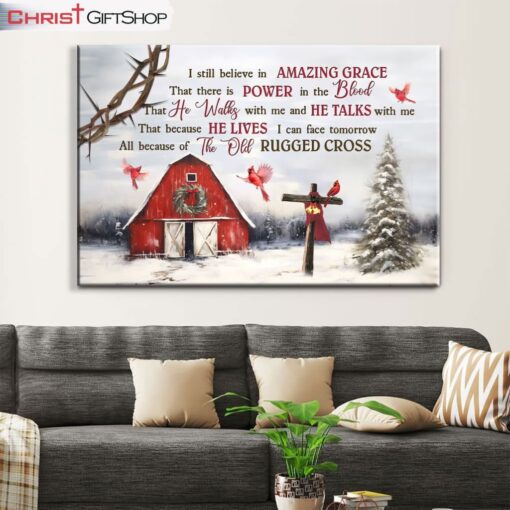 I Still Believe In Amazing Grace Christmas Wall Art Canvas