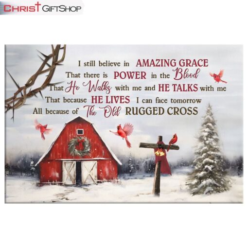 I Still Believe In Amazing Grace Christmas Wall Art Canvas