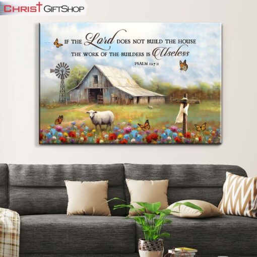 If The Lord Does Not Build The House Psalm 1271 Wall Art Canvas