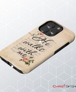 In The Garden Hymn, He Walks With Me Christian Phone Case