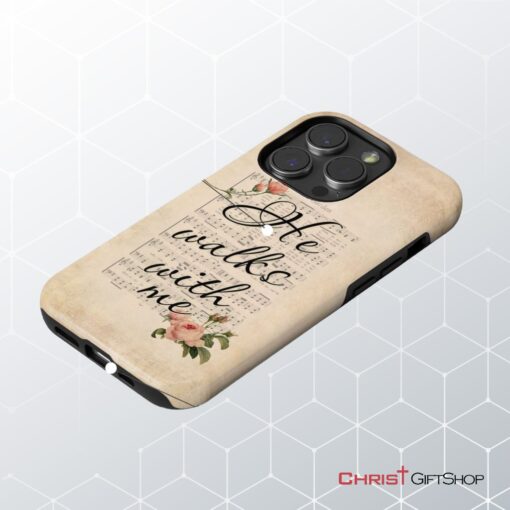 In The Garden Hymn, He Walks With Me Christian Phone Case