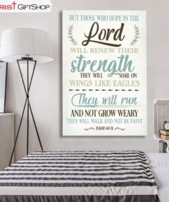 Isaiah 4031 Wall Art But Those Who Hope In The Lord Wall Art Canvas and Poster Print