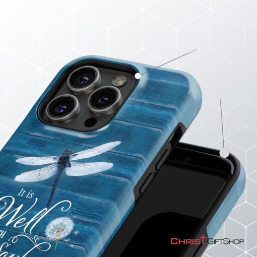 It Is Well With My Soul, Dragonfly, Christian Phone Case