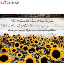 Jeremiah 2911 For I Know The Plans I Have For You Sunflower Wall Art Canvas