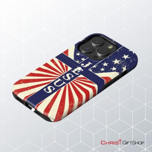 Jesus American Flag Phone Case