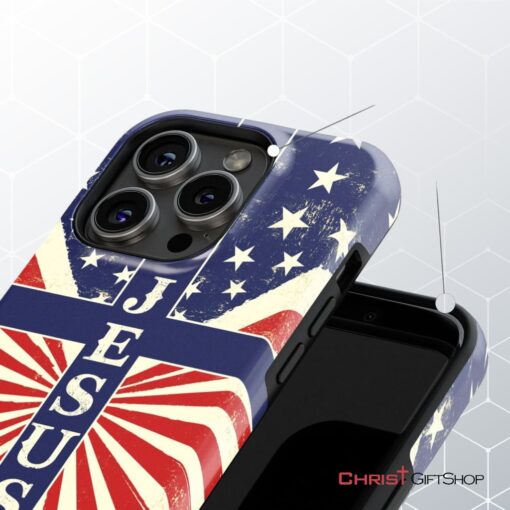 Jesus American Flag Phone Case