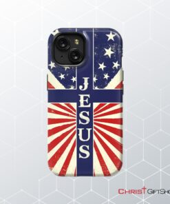 Jesus American Flag Phone Case