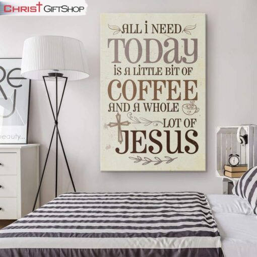 Jesus And Coffee Christian Wall Art Canvas and Poster