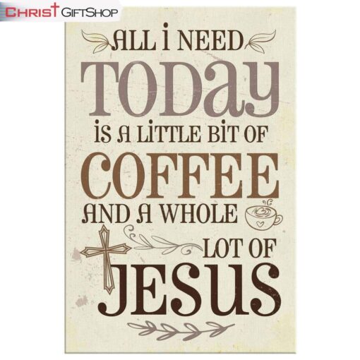 Jesus And Coffee Christian Wall Art Canvas and Poster