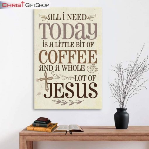 Jesus And Coffee Christian Wall Art Canvas and Poster