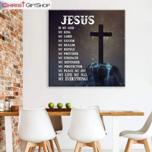 Jesus Canvas Jesus Is My Everything Christian Wall Art Decor