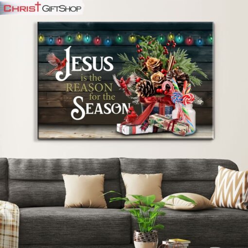 Jesus Is The Reason For The Season Christmas Wall Art Canvas