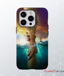 Jesus Reaching Into The Water Phone Case