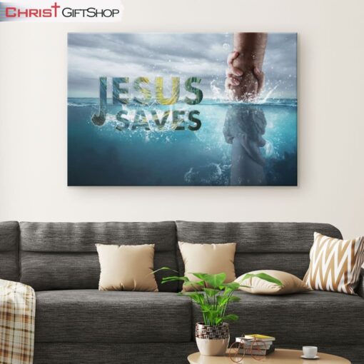 Jesus Saves Canvas Wall Art Jesus Reaching Out His Hand Canvas Print