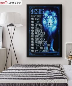 Jesus The Lion Of Judah Is My God Canvas Wall Art