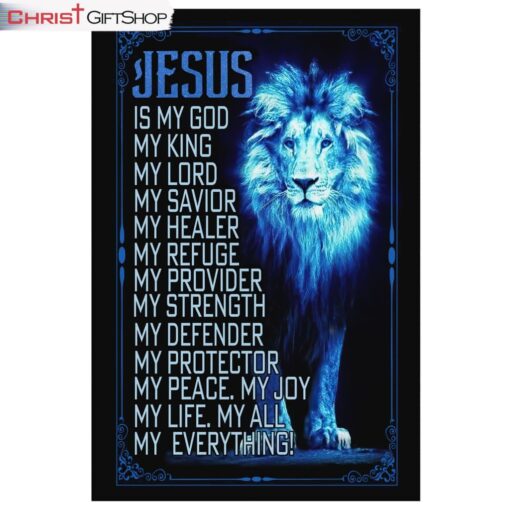 Jesus The Lion Of Judah Is My God Canvas Wall Art