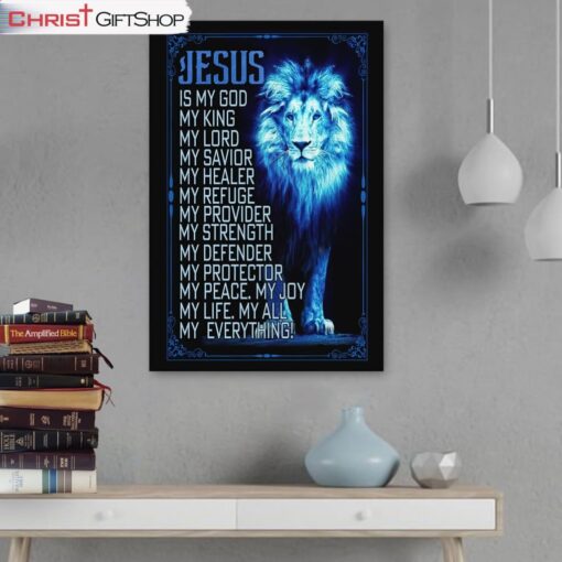 Jesus The Lion Of Judah Is My God Canvas Wall Art