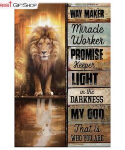 Jesus Way Maker Lion Of Judah Canvas Wall Art