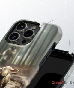 Jesus With The Sheep, Jesus Running After Lamb Phone Case