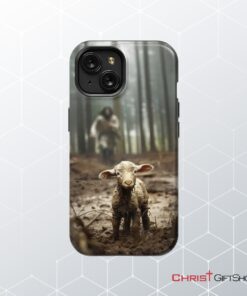 Jesus With The Sheep, Jesus Running After Lamb Phone Case