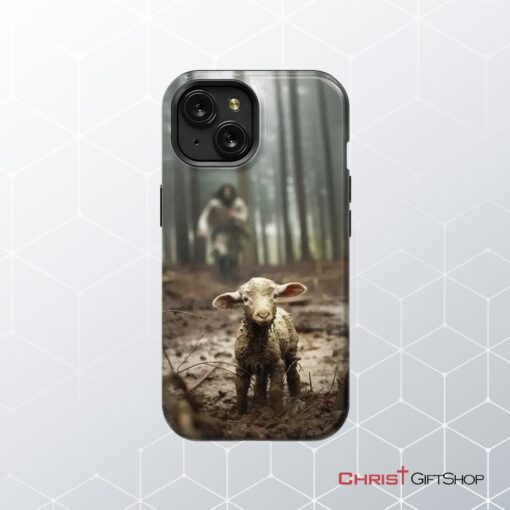 Jesus With The Sheep, Jesus Running After Lamb Phone Case