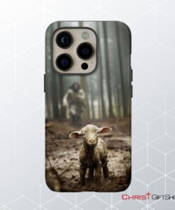 Jesus With The Sheep, Jesus Running After Lamb Phone Case