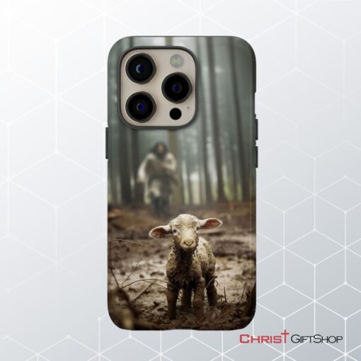 Jesus With The Sheep, Jesus Running After Lamb Phone Case