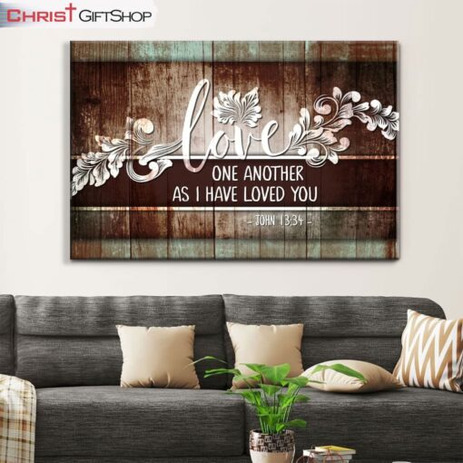 John 1334 Love One Another Wall Art Canvas Print