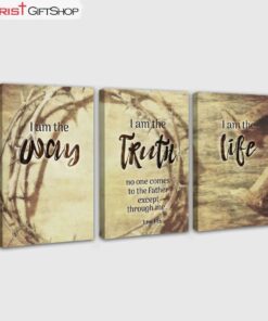 John 146 I Am The Way And The Truth And The Life 3 Panel Wall Art Canvas