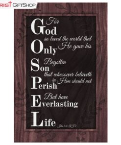 John 316 Kjv For God So Loved The World Scripture Canvas Wall Art