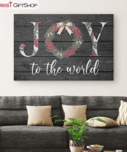 Joy To The World Christmas Wall Art Canvas Print, Christian Gifts