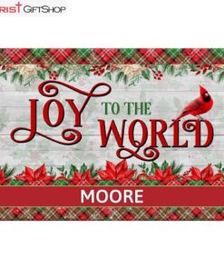 Joy To The World Personalized Custom Christmas Wall Art Canvas and Poster