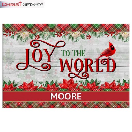 Joy To The World Personalized Custom Christmas Wall Art Canvas and Poster