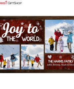 Joy To The World Personalized Wall Art Canvas