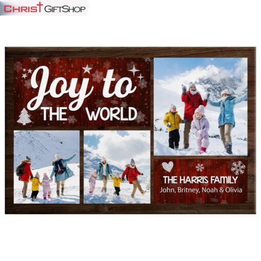 Joy To The World Personalized Wall Art Canvas