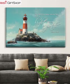 Lighthouse, Psalm 119105 Thy Word Is A Lamp Wall Art Canvas and Poster