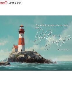 Lighthouse, Psalm 119105 Thy Word Is A Lamp Wall Art Canvas and Poster