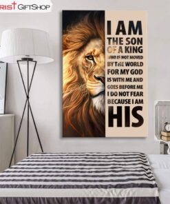 Lion Of Judah Canvas, I Am The Son Of A King Wall Art Decor