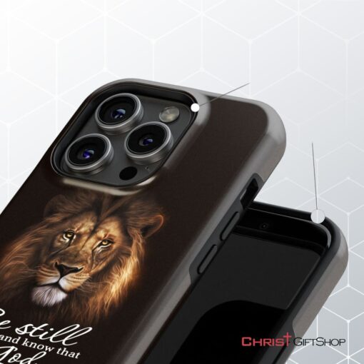 Lion Of Judah, Be Still And Know That I Am God Phone Case, Bible Verse Phone Cases