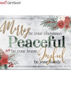 Merry Be Your Christmas Peaceful Be Your Home Wall Art Canvas