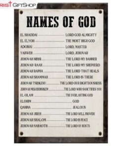 Names Of God Wall Decor - Christian Wall Art Canvas