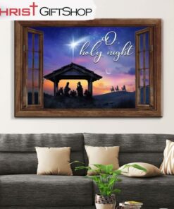 Nativity Of Christ, O Holy Night Christmas Wall Art Canvas