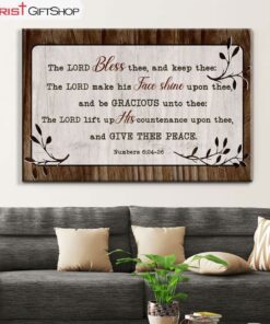 Numbers 624-26 The Lord Bless Thee And Keep Thee Wall Art Canvas and Poster