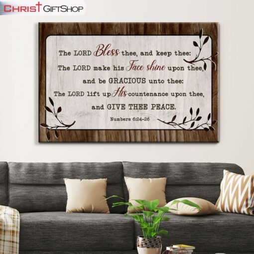 Numbers 624-26 The Lord Bless Thee And Keep Thee Wall Art Canvas and Poster