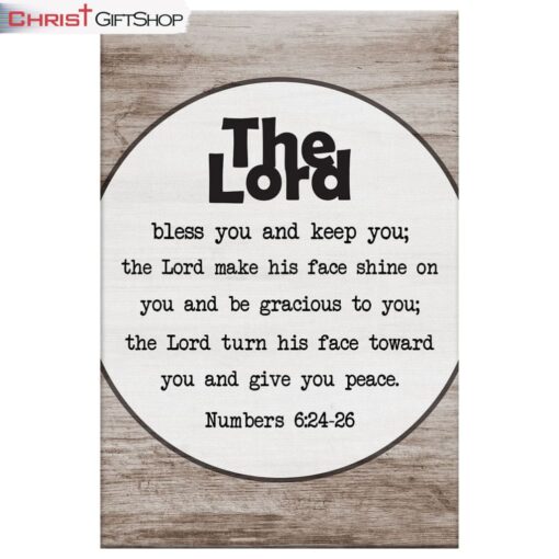 Numbers 624-26 The Lord Bless You And Keep You Canvas Wall Art