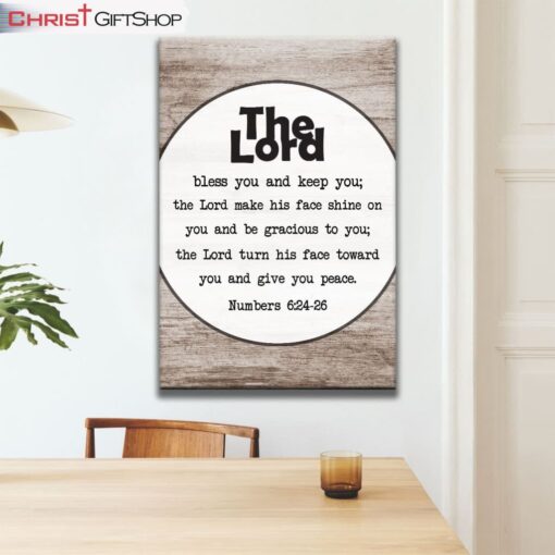 Numbers 624-26 The Lord Bless You And Keep You Canvas Wall Art