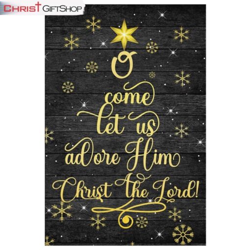 O Come Let Us Adore Him Christ The Lord Christmas Wall Art Canvas